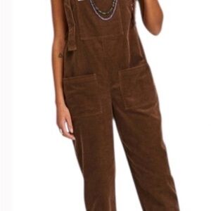 Limited Edition Lucy & Yak Brown Corduroy Dungarees UK 20L/ US 16L